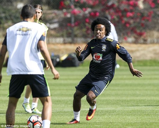 Chelsea midfielder Willian will be in action for Brazil when they kick off their tournament against Ecuador